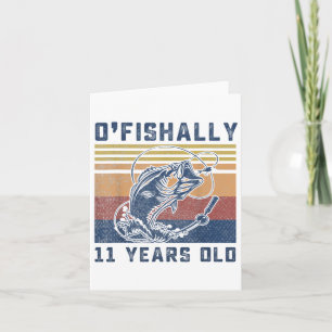 Carte Ofish 11 année Old Shirt 11e anniversaire Pêche
