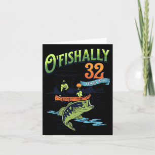 Carte Ofish 32 ans thème de pêche 32e anniversaire