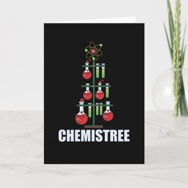 Carte Oh Arbre de Noël Chimiste Chimie Professeur de sci (Devant)