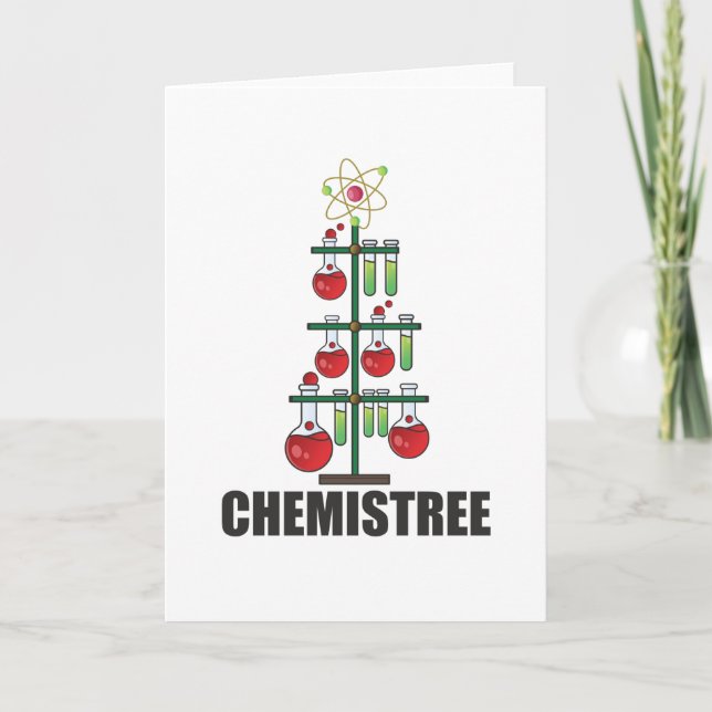 Carte Oh Arbre de Noël de Chimie professeur de sciences (Devant)