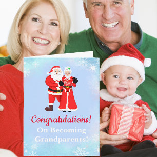 Carte Oh Baby Santa et Mme Claus grands-parents 