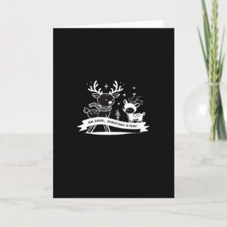 Carte Oh Cerf Célébration de Noël Style de Fêtes