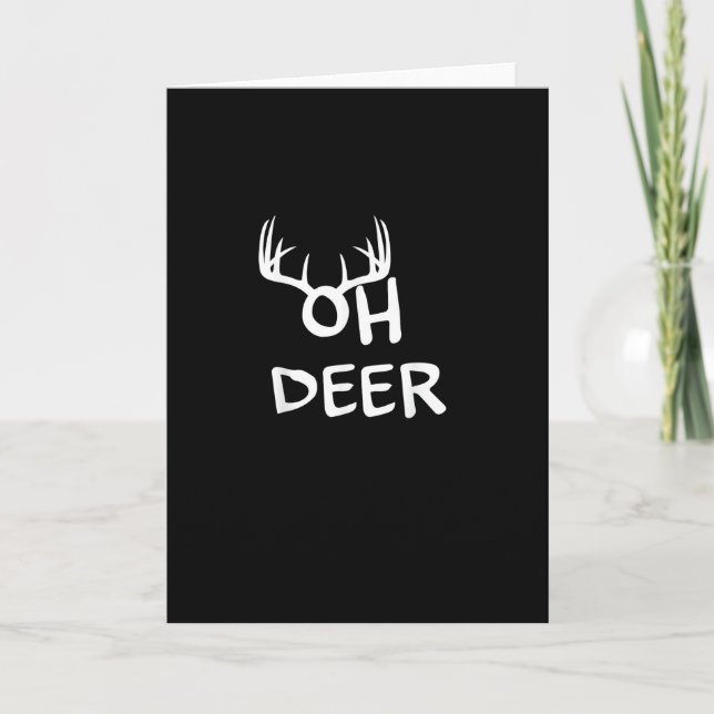 Carte Oh Cerf Chasseur Décoration Extérieure Rustique (Devant)