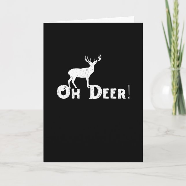 Carte Oh Cerf Style Graphique Propre (Devant)