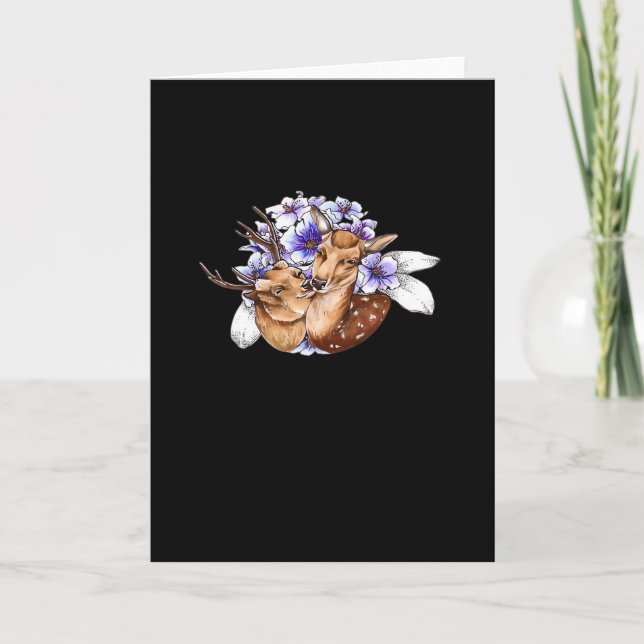 Carte Oh Cerf Style Minimaliste Propre (Devant)
