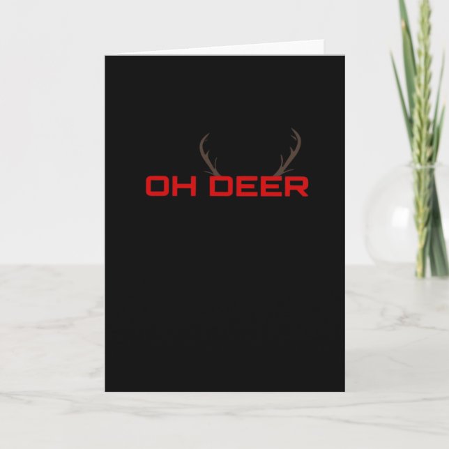 Carte Oh Cerf Vibe Minimaliste Esthétique (Devant)