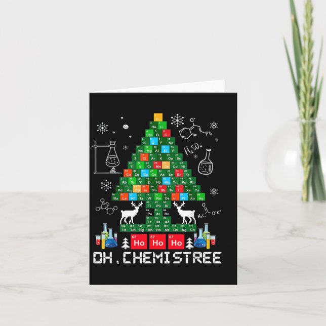 Carte Oh Chemistree Christmas Tree Xmas Lumières Chimie (Devant)