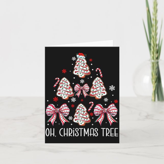 Carte Oh Christmas Tree Cakes Debbie Becky Jen Cake Love (Devant)