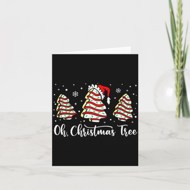 Carte Oh Christmas Tree Shirt Snack Cake Xmas For Women  (Devant)