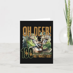 Carte Oh Deer 100 Jours D'École Sont Ici Chasse De Cerfs