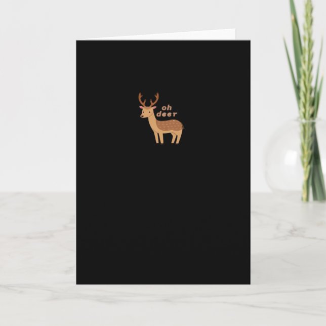 Carte Oh Deer Oh Dear Retro Classic Style (Devant)