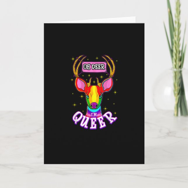 Carte Oh Deer Queer Pride Month Celebration Gift (Devant)