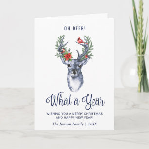 Carte Oh Deer Quelle année Joyeux Noël