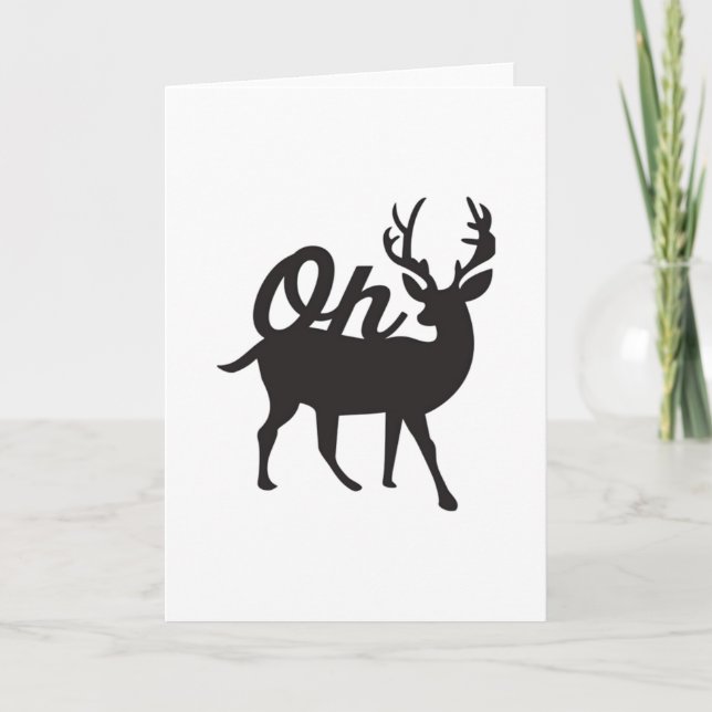Carte Oh Deer Rétro Ambiance Classique (Devant)