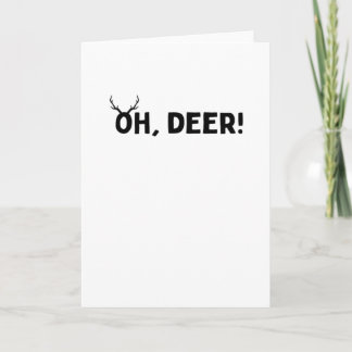 Carte Oh Deer Simple Aesthetic Folded Greeting Card
