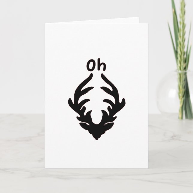 Carte Oh Deer Style Artistique Propre (Devant)