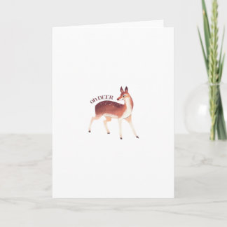 Carte Oh Deer Whimsical Creative DesFolded Greeting Card