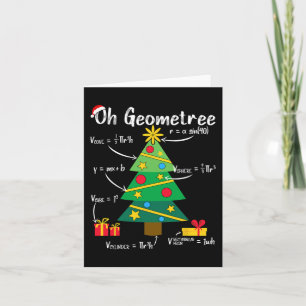 Carte Oh geometree fun noël arbre géométrie mathématique