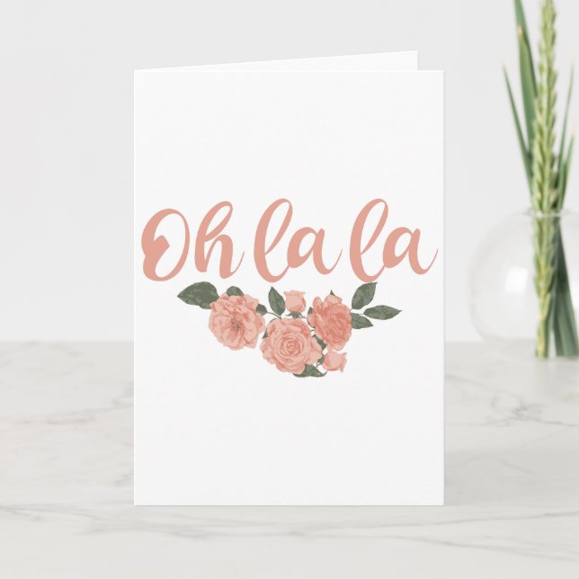 Carte Oh La La - French Sayes Floral (Devant)
