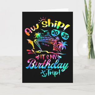 Carte Oh mon bateau c'est mon voyage d'anniversaire Croi