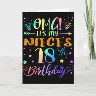 Carte Oh mon dieu, c'est l'anniversaire de ma nièce, 18