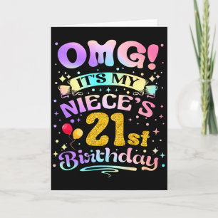 Carte Oh mon dieu, c'est l'anniversaire des 21 ans de ma