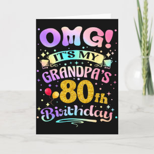 Carte Oh mon dieu, c'est les 80 ans de mon grand-père, j