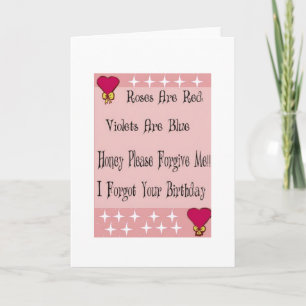 Carte Oh mon Dieu ! ! J'ai oublié ton anniversaire