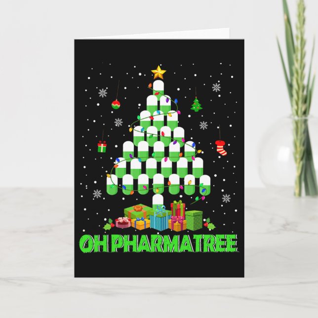 Carte Oh Pharmatree Christmas Tree Pharmacy Medication P (Devant)