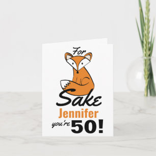 Carte Oh, Pour Fox Sake personnalisé 50e anniversaire