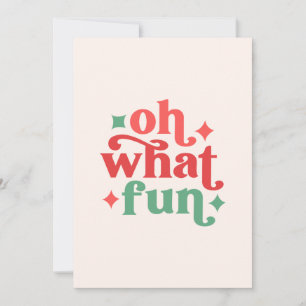 Carte Oh Quel Plaisir - Typographie festive de fêtes