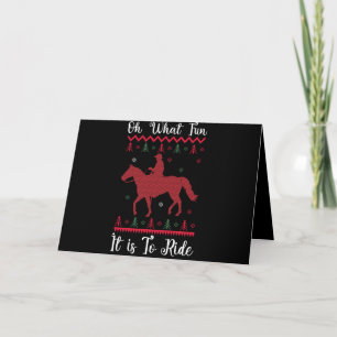 Carte Oh Quelle Joie De Faire Du Cheval Noël