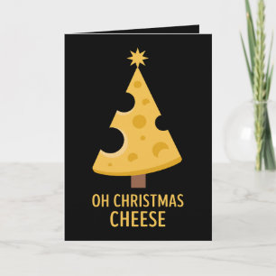 Carte Oh Sapin de Noël Fromage Xmas Saison des Fêtes