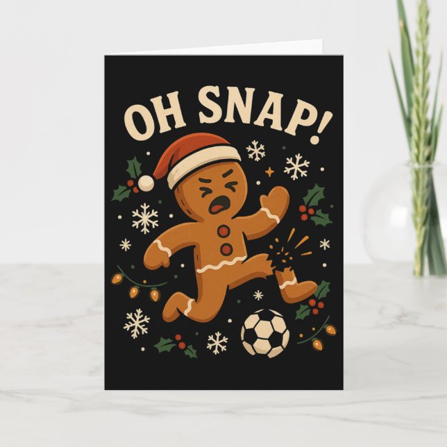 Carte Oh Snap Biscuit de Noël Foot _1  (Devant)