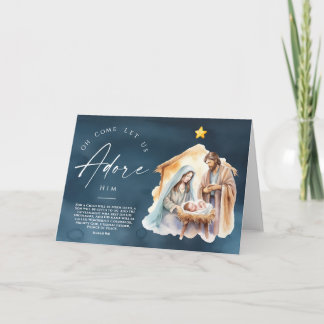 Carte Oh Venez Admirez-Le Noël Imprimable