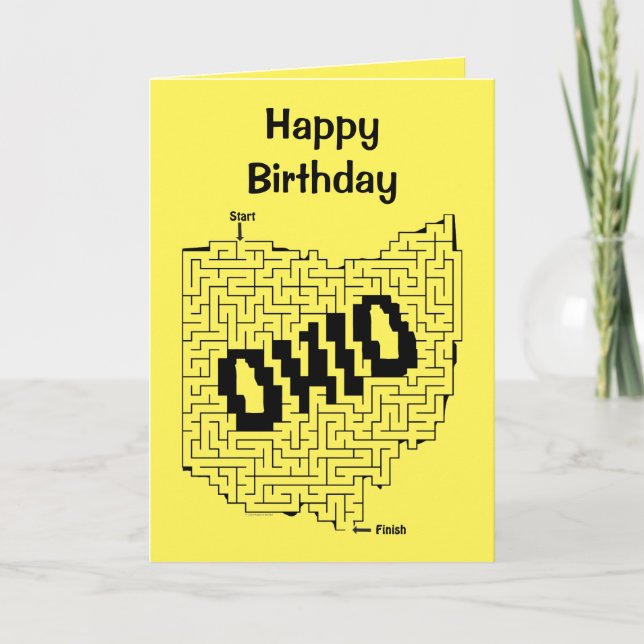 Carte Ohio Maze Puzzle (Devant)