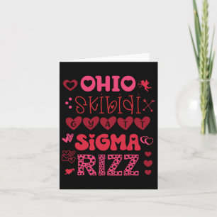 Carte Ohio Skibidi Gyatt Sigma Rizz Valentines Day Meme