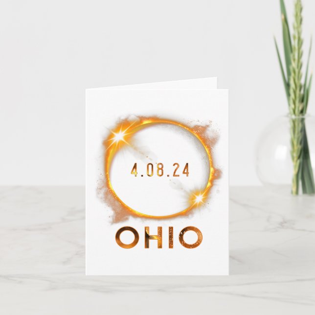 Carte Ohio Total Solaire Eclipse Avril 8 2024 Ohio Solar (Devant)