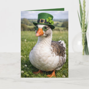 Carte Oie de la Saint-Patrick d'anniversaire