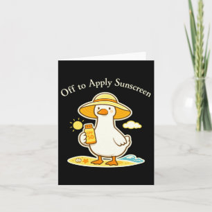 Carte Oie pour appliquer la crème solaire humour d'été m