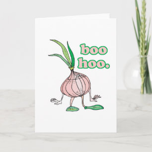 Carte oignon de dessin animé idiot boo hoo
