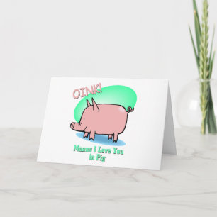 Carte Oink signifie Je t'aime