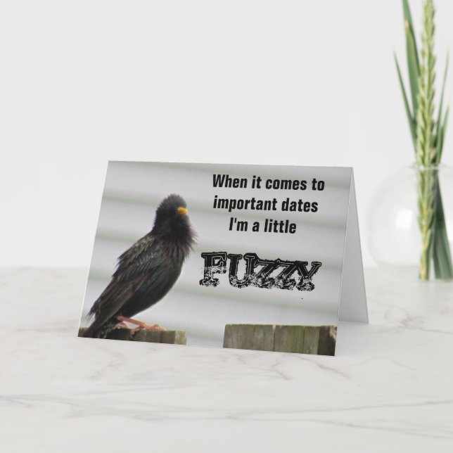 Carte Oiseau à tête floue (Devant)