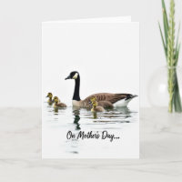 Carte oiseau aquatique de la fête des mères