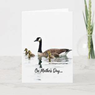 Carte oiseau aquatique de la fête des mères