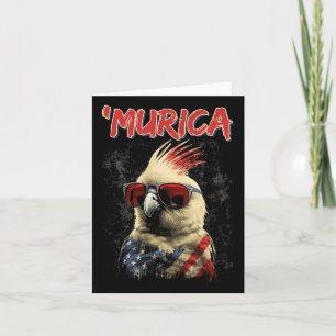 Carte Oiseau Atiel Patriotique Cool 4 Juillet Drapeau Am