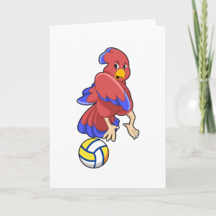 Carte Oiseau aux sports de volley-ball