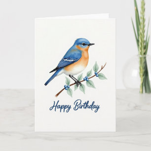 Carte Oiseau Azur Joyeux