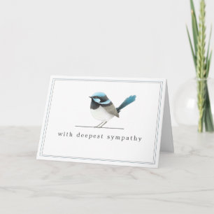 Carte Oiseau Bleu - Simple Élégante Sympathie