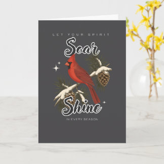 Carte Oiseau Cardinal Vintage | Laissez Votre Esprit S'E